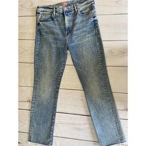 Mother Denim - The Rascal Ankle Fray Jeans in Bonfire Lighting size 32